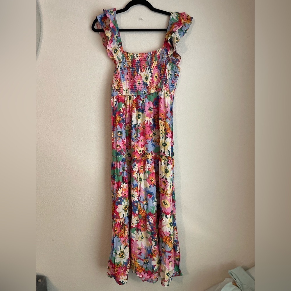 JODIFL Walk in the Flowers Colorful Floral Maxi Dress size S-NWT - Picture 2 of 8